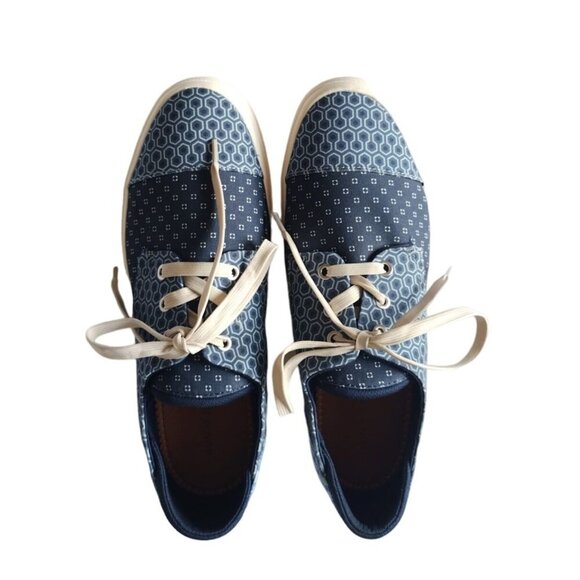 SUN STONE, Printed lace-up sneakers, for men, blue, Size 10M, NWOT. - Picture 1 of 5